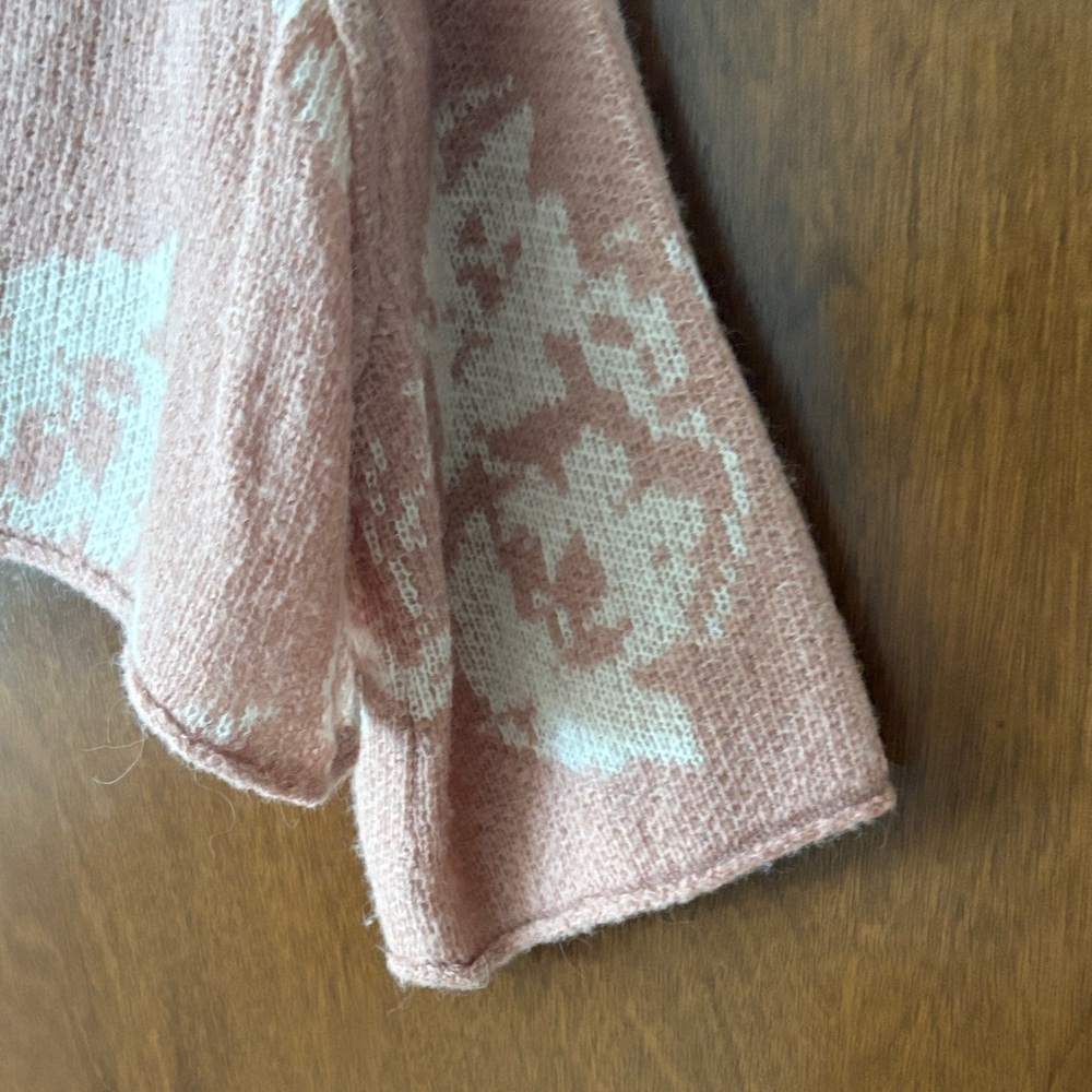 Free People Pink Floral Knit Sweater - Picture 6 of 6